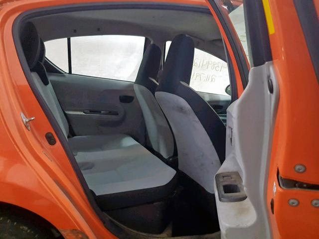 JTDKDTB30C1009561 - 2012 TOYOTA PRIUS C ORANGE photo 6