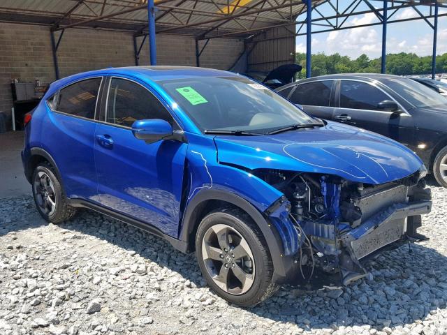 3CZRU6H53JM715538 - 2018 HONDA HR-V EX BLUE photo 1