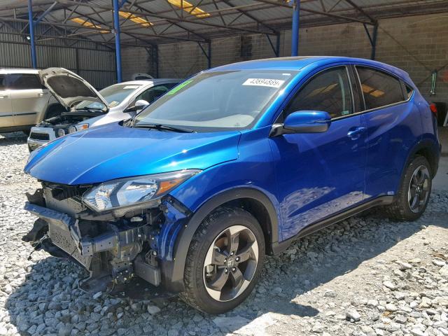 3CZRU6H53JM715538 - 2018 HONDA HR-V EX BLUE photo 2