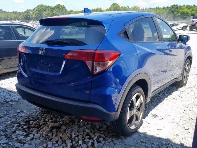 3CZRU6H53JM715538 - 2018 HONDA HR-V EX BLUE photo 4