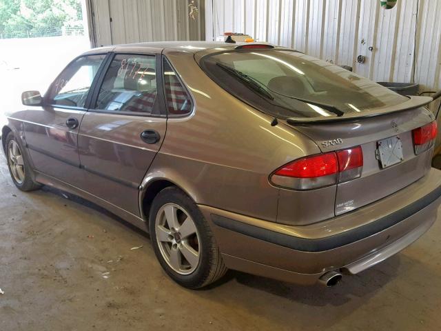 YS3DF58K722002833 - 2002 SAAB 9-3 SE TAN photo 3