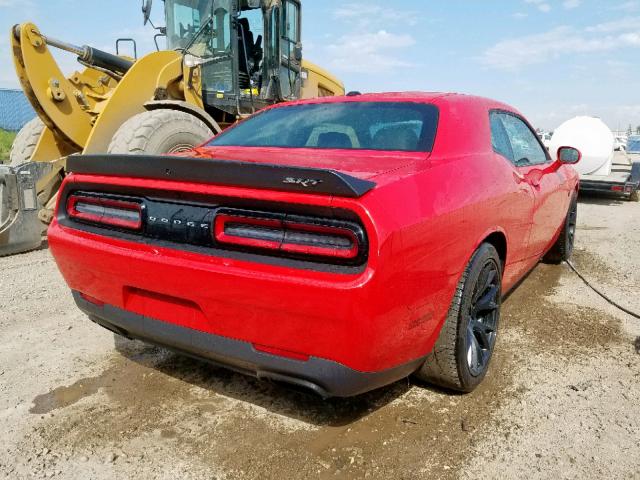 2C3CDZC93GH274464 - 2016 DODGE CHALLENGER RED photo 4