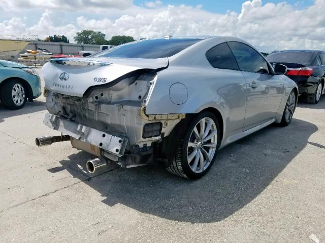 JNKCV64E48M110513 - 2008 INFINITI G37 BASE SILVER photo 4