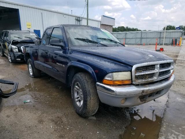 1B7GL42N82S611200 - 2002 DODGE DAKOTA SLT BLUE photo 1