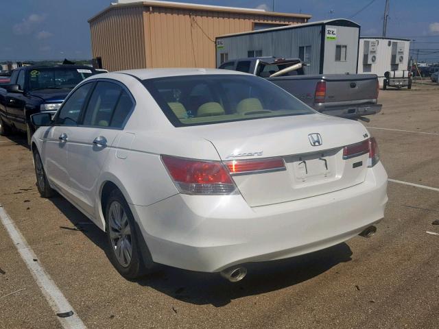 1HGCP3F86BA031405 - 2011 HONDA ACCORD EXL WHITE photo 3