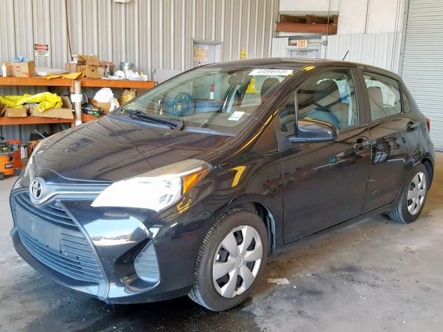 VNKKTUD33FA043625 - 2015 TOYOTA YARIS BLACK photo 2