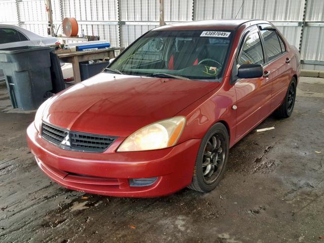 JA3AJ26E16U037980 - 2006 MITSUBISHI LANCER ES RED photo 2