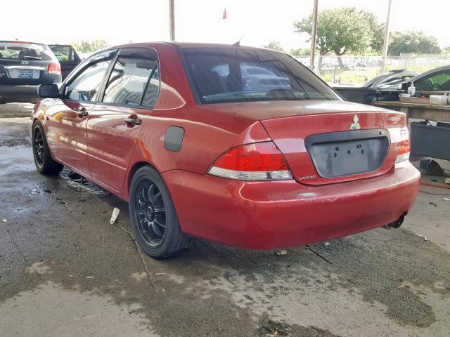 JA3AJ26E16U037980 - 2006 MITSUBISHI LANCER ES RED photo 3