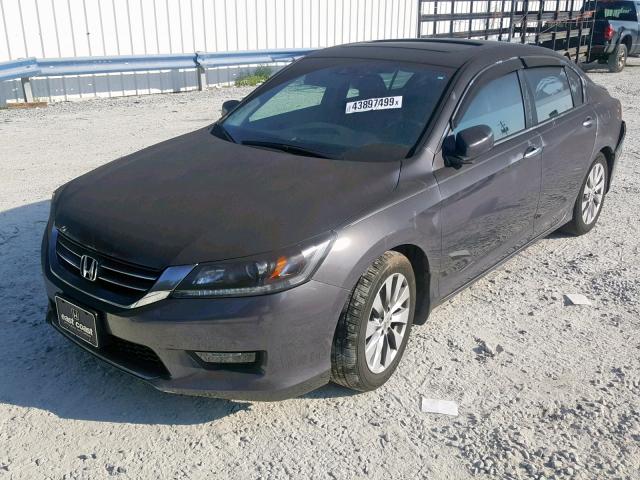 1HGCR2F81EA301228 - 2014 HONDA ACCORD EXL CHARCOAL photo 2