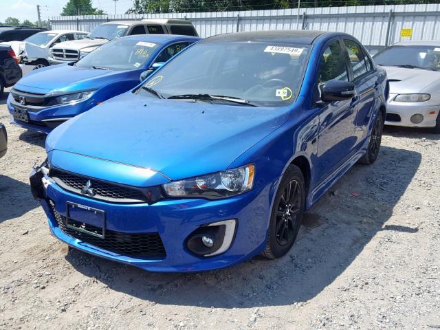 JA32U2FU0HU009920 - 2017 MITSUBISHI LANCER ES BLUE photo 2