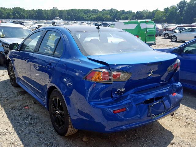 JA32U2FU0HU009920 - 2017 MITSUBISHI LANCER ES BLUE photo 3