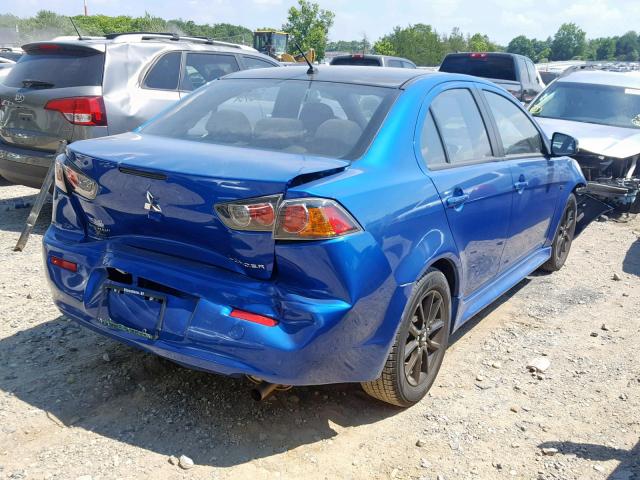 JA32U2FU0HU009920 - 2017 MITSUBISHI LANCER ES BLUE photo 4