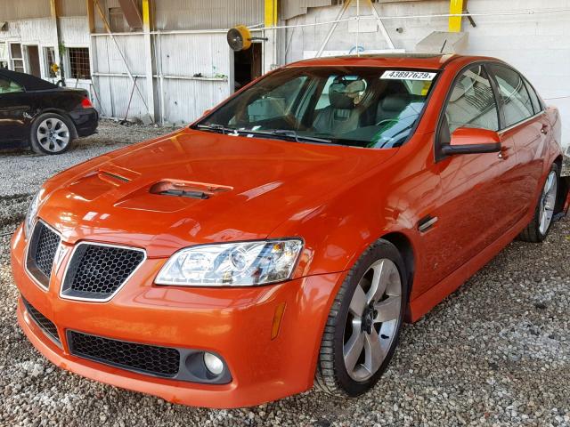 6G2EC57Y58L133893 - 2008 PONTIAC G8 GT ORANGE photo 2