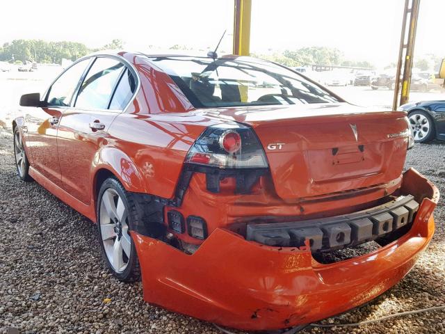 6G2EC57Y58L133893 - 2008 PONTIAC G8 GT ORANGE photo 3