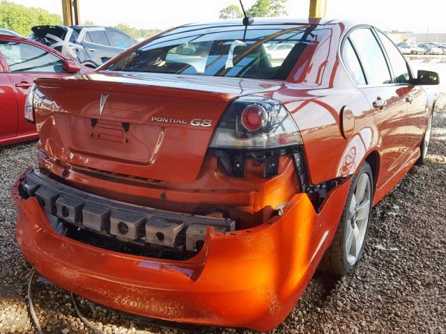 6G2EC57Y58L133893 - 2008 PONTIAC G8 GT ORANGE photo 4