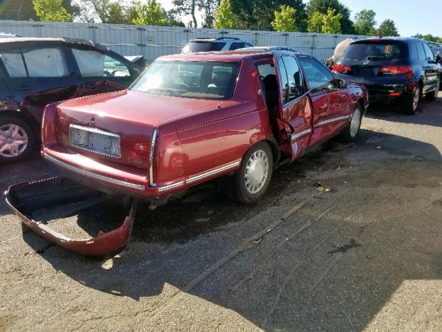 1G6KD54YXWU723742 - 1998 CADILLAC DEVILLE BURGUNDY photo 4