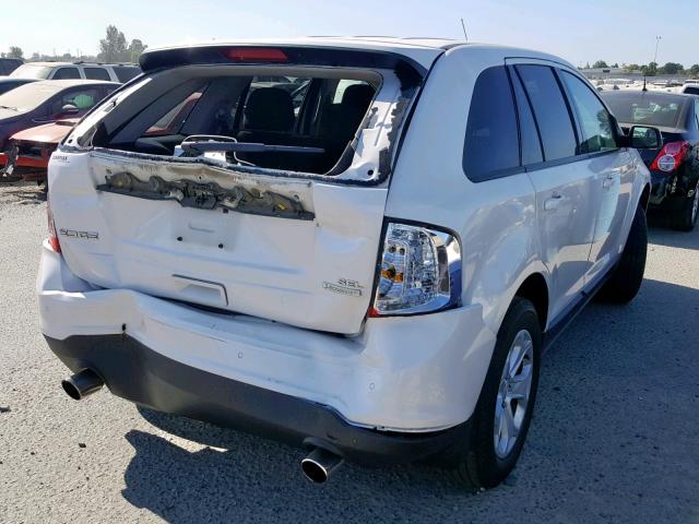 2FMDK3J92CBA41593 - 2012 FORD EDGE SEL WHITE photo 4