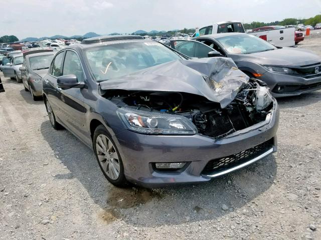 1HGCR3F83FA034309 - 2015 HONDA ACCORD EXL GRAY photo 1