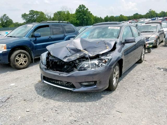 1HGCR3F83FA034309 - 2015 HONDA ACCORD EXL GRAY photo 2