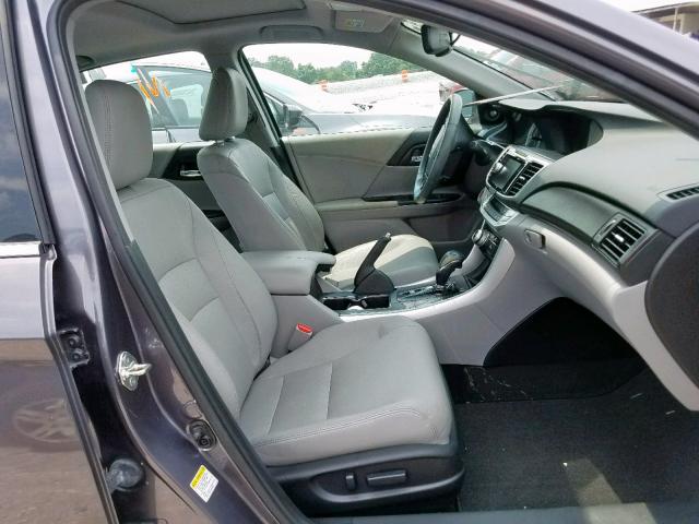 1HGCR3F83FA034309 - 2015 HONDA ACCORD EXL GRAY photo 5