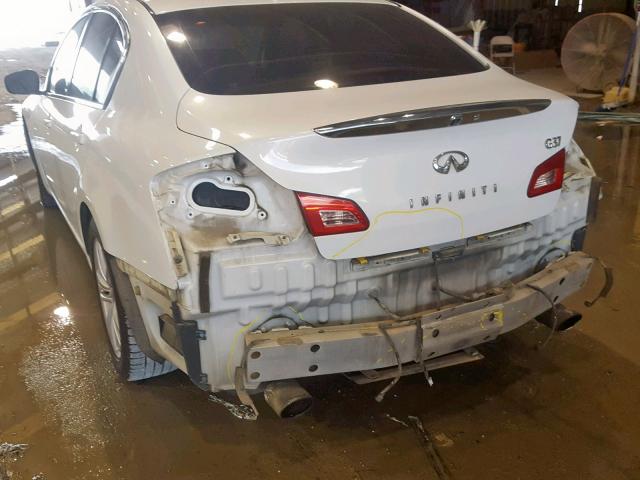 JN1CV6AP2BM305303 - 2011 INFINITI G37 BASE WHITE photo 9