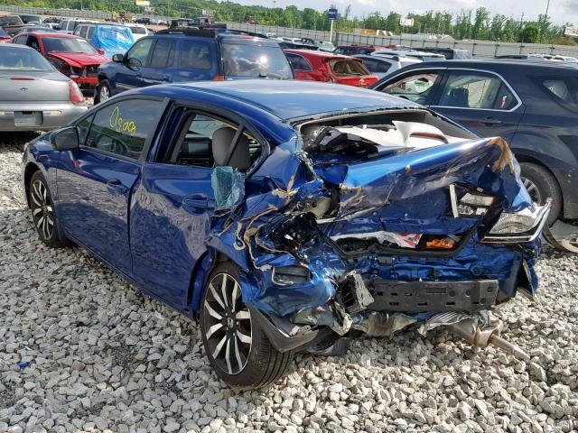 19XFB2F94EE025262 - 2014 HONDA CIVIC EXL 蓝色 照片 3