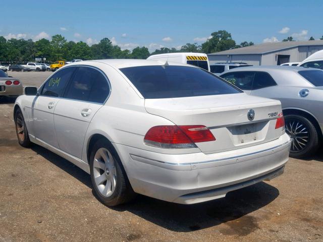 WBAHL83536DT05099 - 2006 BMW 750 I WHITE photo 3