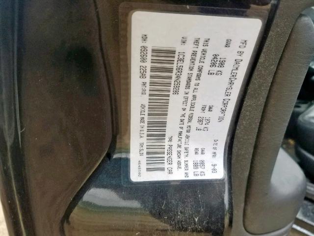 1C3EL56R34N259286 - 2004 CHRYSLER SEBRING LX BLACK photo 10