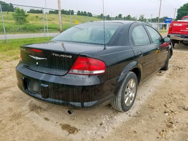 1C3EL56R34N259286 - 2004 CHRYSLER SEBRING LX BLACK photo 4