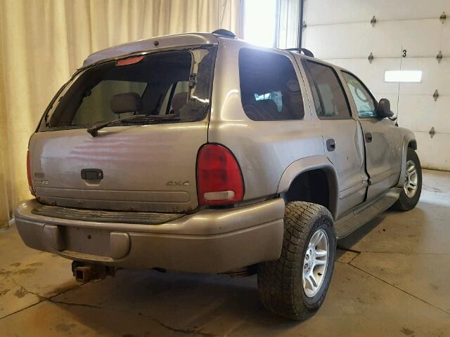 1B4HS28N71F581808 - 2001 DODGE DURANGO TAN photo 4