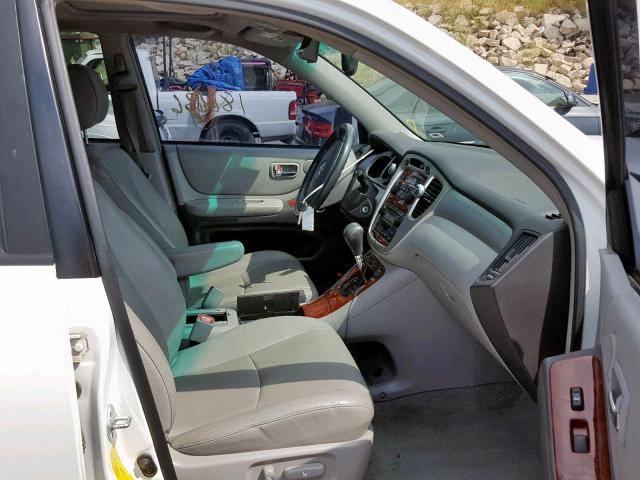 JTEEP21A160155830 - 2006 TOYOTA HIGHLANDER WHITE photo 5