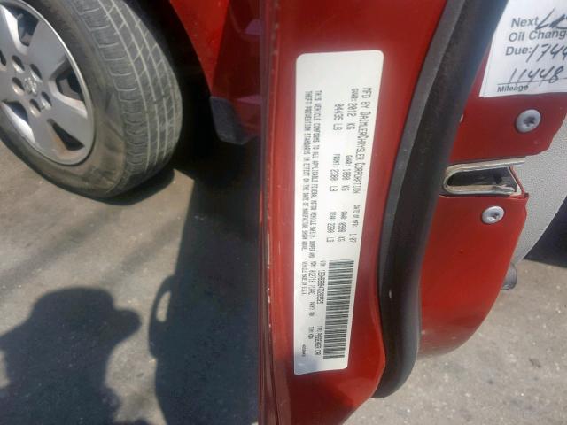 1B3HB28B47D269525 - 2007 DODGE CALIBER RED photo 10