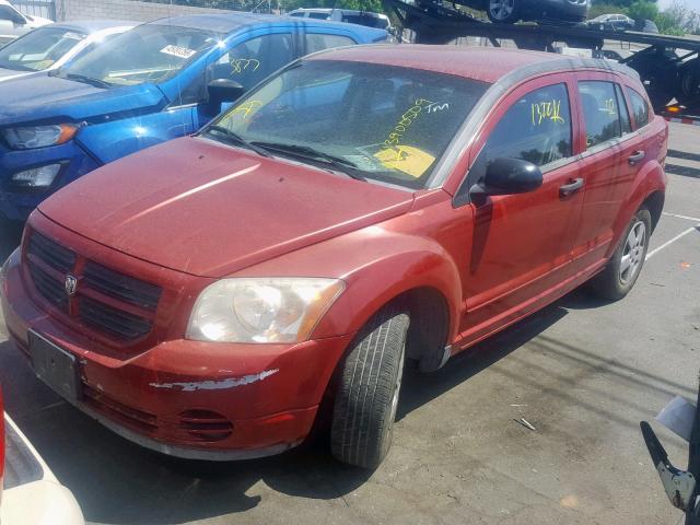 1B3HB28B47D269525 - 2007 DODGE CALIBER RED photo 2