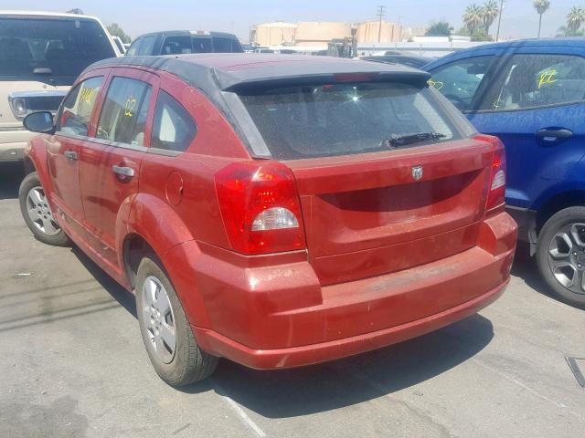 1B3HB28B47D269525 - 2007 DODGE CALIBER RED photo 3