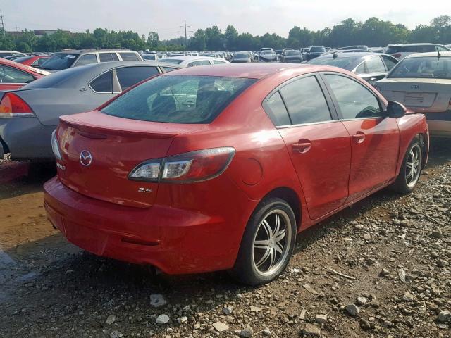 JM1BL1U65B1463415 - 2011 MAZDA 3 S RED photo 4