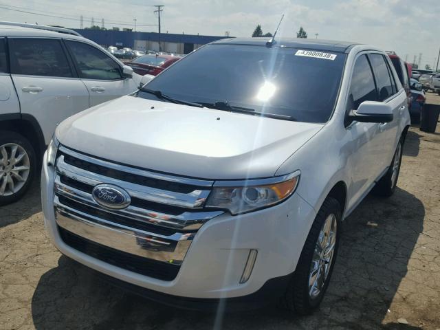 2FMDK3KC8DBA89997 - 2013 FORD EDGE LIMIT WHITE photo 2