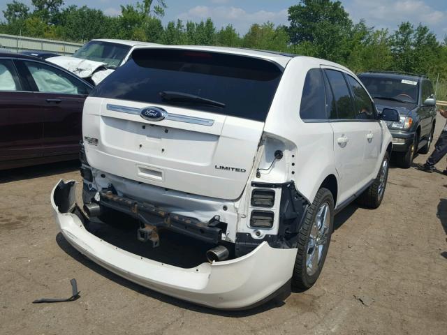 2FMDK3KC8DBA89997 - 2013 FORD EDGE LIMIT WHITE photo 4