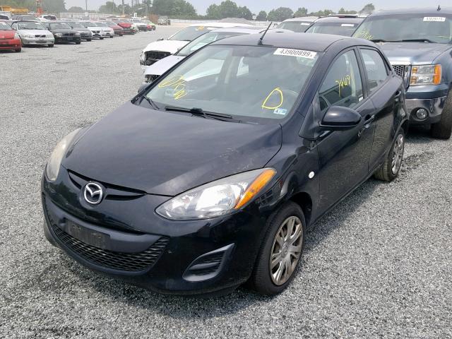 JM1DE1KY1C0137660 - 2012 MAZDA MAZDA2 BLACK photo 2