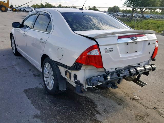 3FADP0L36AR376213 - 2010 FORD FUSION HYB WHITE photo 3