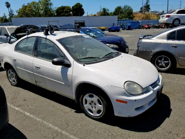 1B3ES16C92D550933 - 2002 DODGE NEON S WHITE photo 1