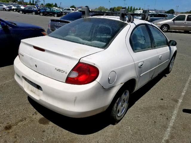 1B3ES16C92D550933 - 2002 DODGE NEON S WHITE photo 4