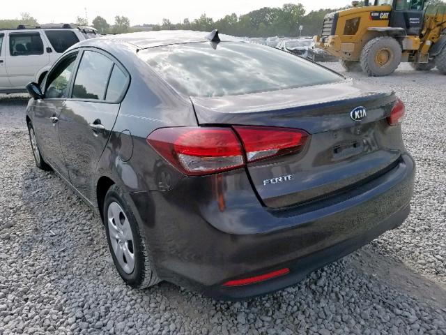 3KPFK4A75HE061211 - 2017 KIA FORTE LX BROWN photo 3