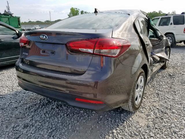 3KPFK4A75HE061211 - 2017 KIA FORTE LX BROWN photo 4