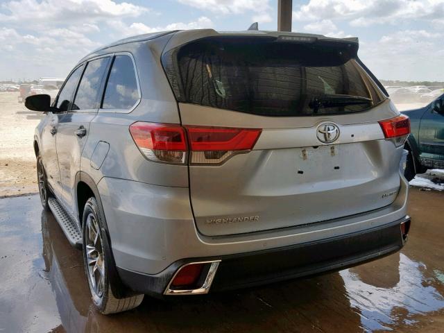 5TDYZRFH9KS291835 - 2019 TOYOTA HIGHLANDER SILVER photo 3