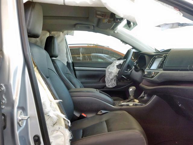 5TDYZRFH9KS291835 - 2019 TOYOTA HIGHLANDER SILVER photo 5