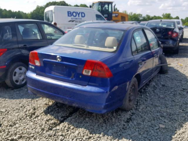 1HGES16374L005404 - 2004 HONDA CIVIC DX V BLUE photo 4