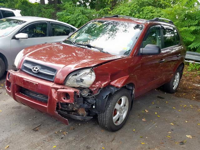 KM8JM12B75U098730 - 2005 HYUNDAI TUCSON GL RED photo 2