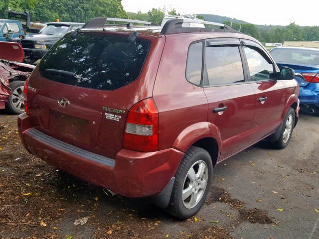 KM8JM12B75U098730 - 2005 HYUNDAI TUCSON GL RED photo 4