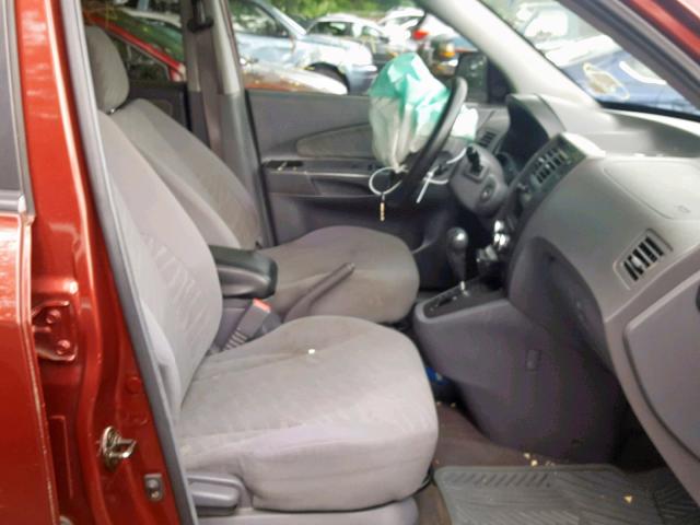 KM8JM12B75U098730 - 2005 HYUNDAI TUCSON GL RED photo 5