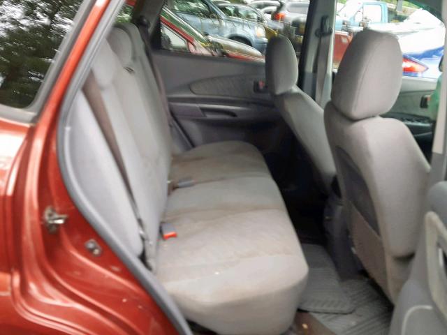 KM8JM12B75U098730 - 2005 HYUNDAI TUCSON GL RED photo 6